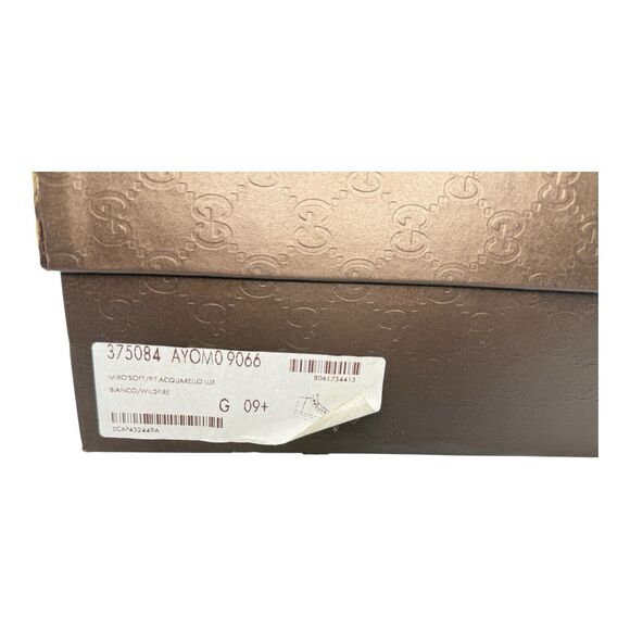 Gucci Python Skin High Top Sneakers GG White Brown CLEAN Logo Mens Size 9.5 ~ 10 - Picture 13 of 14